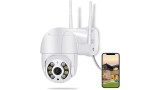 CAMERA IP GIRATORIA EXTERNA WI FI FULL HD 1080P 2 ANTENAS APP  ICSEE