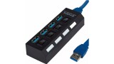 HUB USB 3.0 4 PORTAS COM CHAVE LOTUS