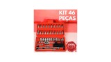KIT FERRAMENTAS SOQUETE 46 PÇS W-1