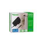 FONTE CHAVEADA 6V 1A BIVOLT GREEN 5.5MM X 2.1MM    044-6104