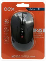 MOUSE SEM FIO 1200DPI E APRESENTADOR MULTIMIDIA LASER POINT  OEX MS-700