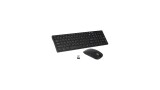 KIT TECLADO E MOUSE SEM FIO  PRETO C/ PELICULA DE SILICONE 2.4 GHZ VERDE JP-01
