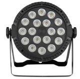CANHAO PROJETOR 18 LEDS SLIM  BIVOLT 18W  RGBWA + UV ALUMINIO FERRO E PLASTICO SKYPIX SK-IF1822