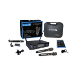 MICROFONE SEM FIO RECARREGAVEL UHF LYCO DUPLO 2 BASTOES UHXPRO - 02MM