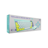 KIT TECLADO + MOUSE SEM FIO K-W71GN VERDE TKL C3TECH
