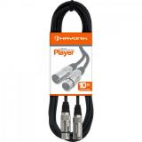 CABO XLR(F) X XLR(M) 10M PLAYER PRETO HAYONIK