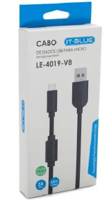CABO DE DADOS USB PARA MINI USB COM FILTRO V3 1,5M  IT BLUE LE 4019-V3  COLORS