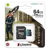 CARTAO DE MEMORIA MICRO SD 64GB KINGSTON CANVAS GO PLUS 170MB/S