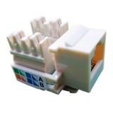 CONECTOR JACK RJ45 HAMMER FEMEA CAT6 PRETO/BRANCO