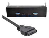 PAINEL FRONTAL PARA PC COM 2 USB 3.1 2 TIPO C  KNUP KP-PL913