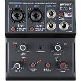 MESA DE SOM 2 CANAIS  LEXSEN BT USB GOMIX2 PRETA INTERFACE DE AUDIO COMPACT MIXER