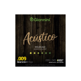 JOGO DE CORDAS VIOLAO AÇO .009 GIANNINI ACUSTICO GESWAL