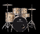 BATERIA ACUSTICA BUMBO 22 MICHAEL TRINITY DMT222 GT DOURADA