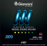 JOGO DE CORDAS PARA GUITARRA GIANNINI NICKEL ROUND WOUND .009-.042 GEEGST9
