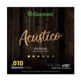 JOGO DE CORDAS VIOLAO AÇO .010 GIANNINI GESWAM