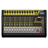MESA SOM AMPLIFICADA SKP 12 CANAIS 500W RMS INTERFACE/USB/BLUETOOTH/EQUALIZADOR GRAFICO/PHANTOM POWER VZ 120 II