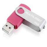 PEN DRIVE 16GB ROSA MULTILASER PD688