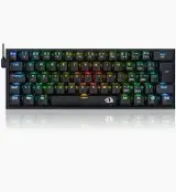TECLADO GAMER REDRAGON AKALI - MECANICO - SWITCH MARROM - RGB - PRETO