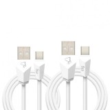 CABO USB TIPO C TURBO KIT COM UM CABO DE 1M E  OUTRO DE 2M  ELG  15W 3A - CMBC12WH